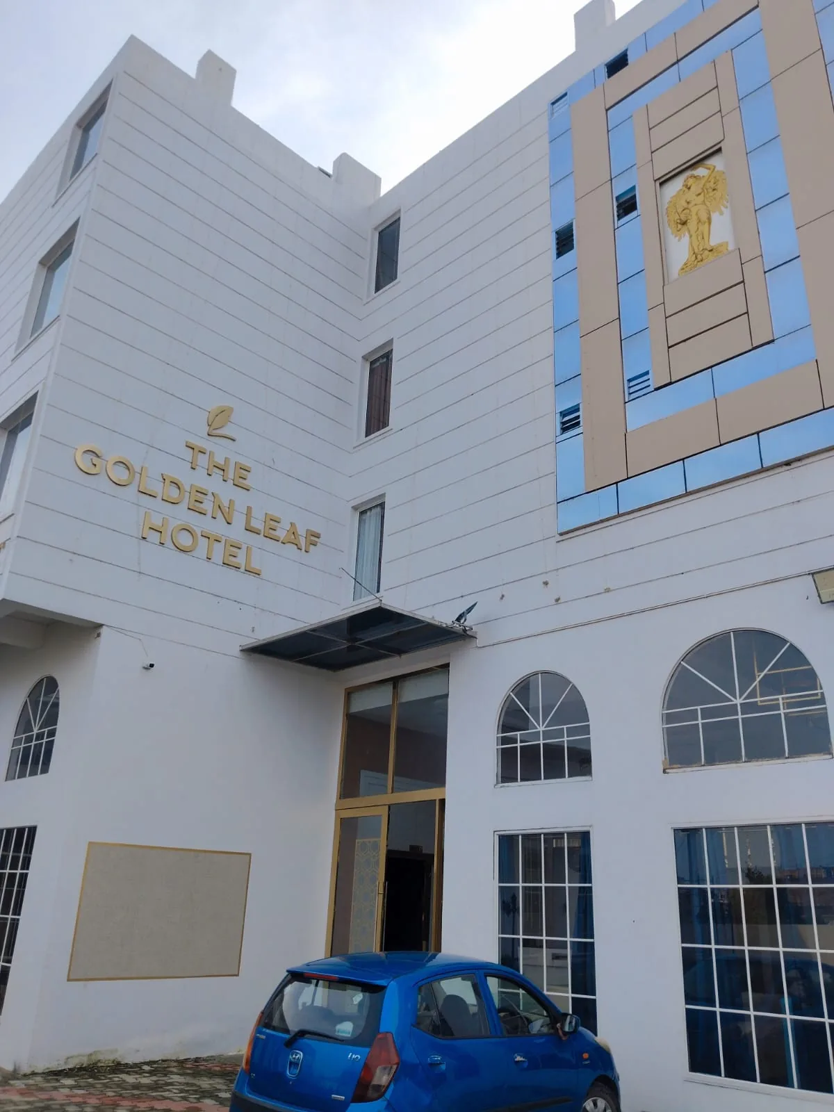 The Golden Leaf hotel building exterior in Gaya, Bihar