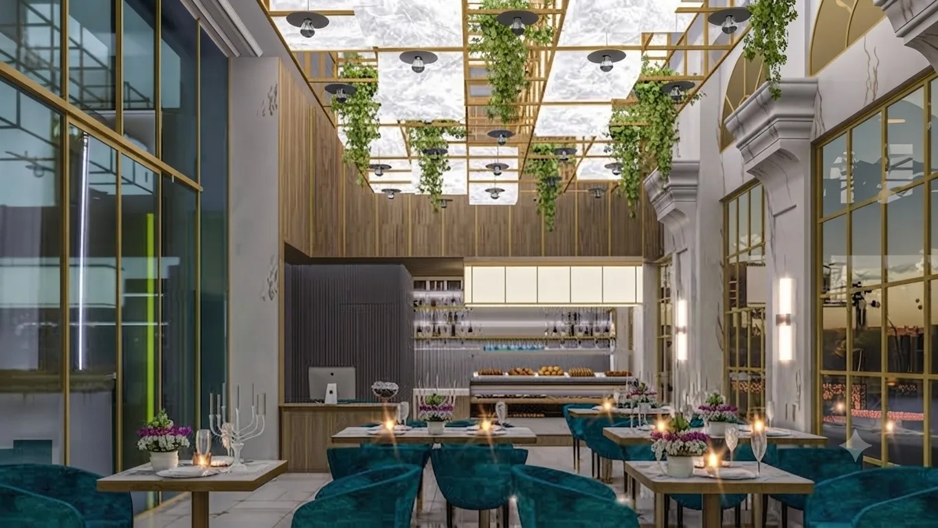 Elegant interior at The Golden Leaf